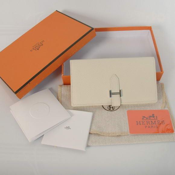 Cheap Fake Hermes Bearn Japonaise Bi-Fold Wallets H208 Beige - Click Image to Close